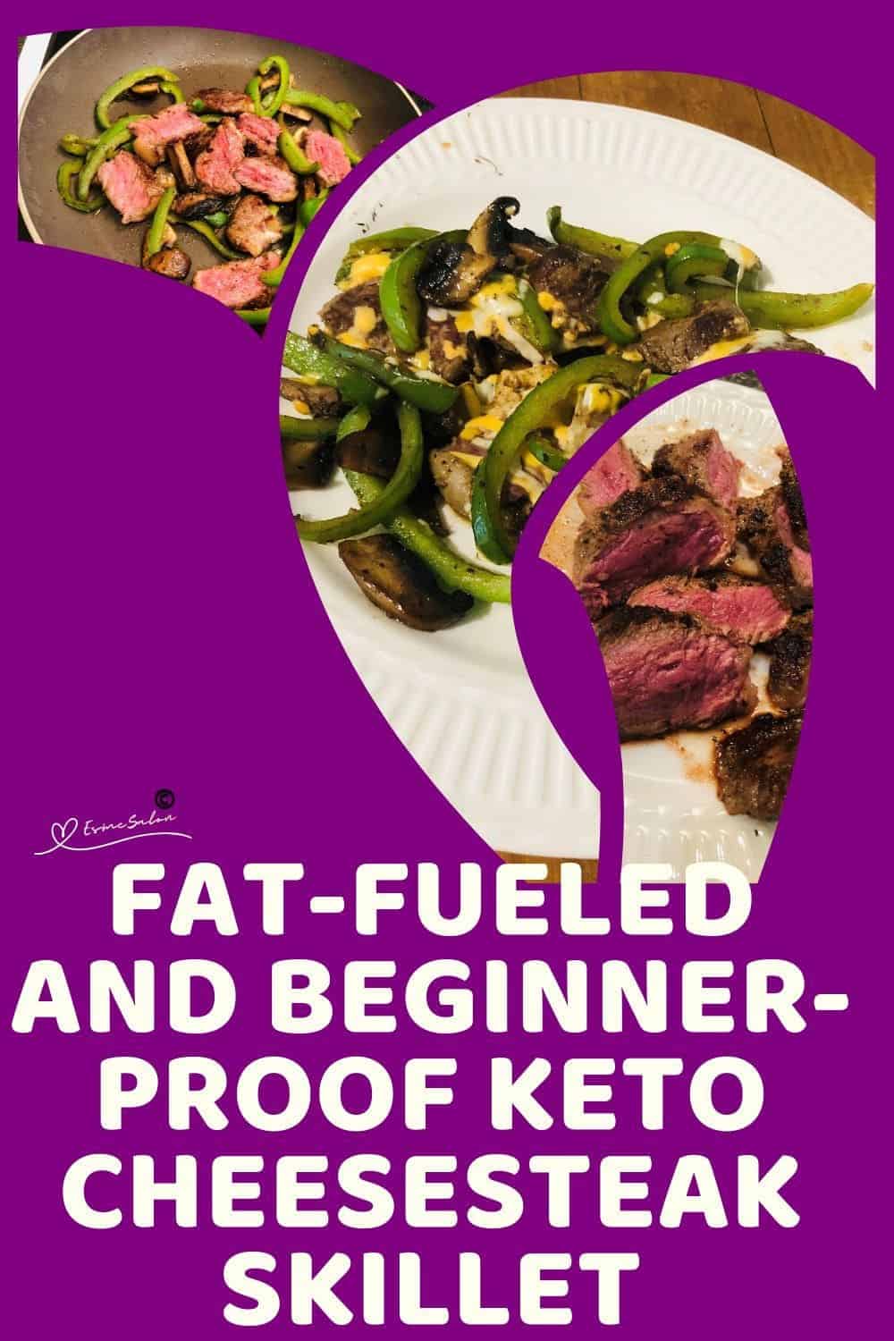 an image of a Keto Cheesesteak Skillet in the making