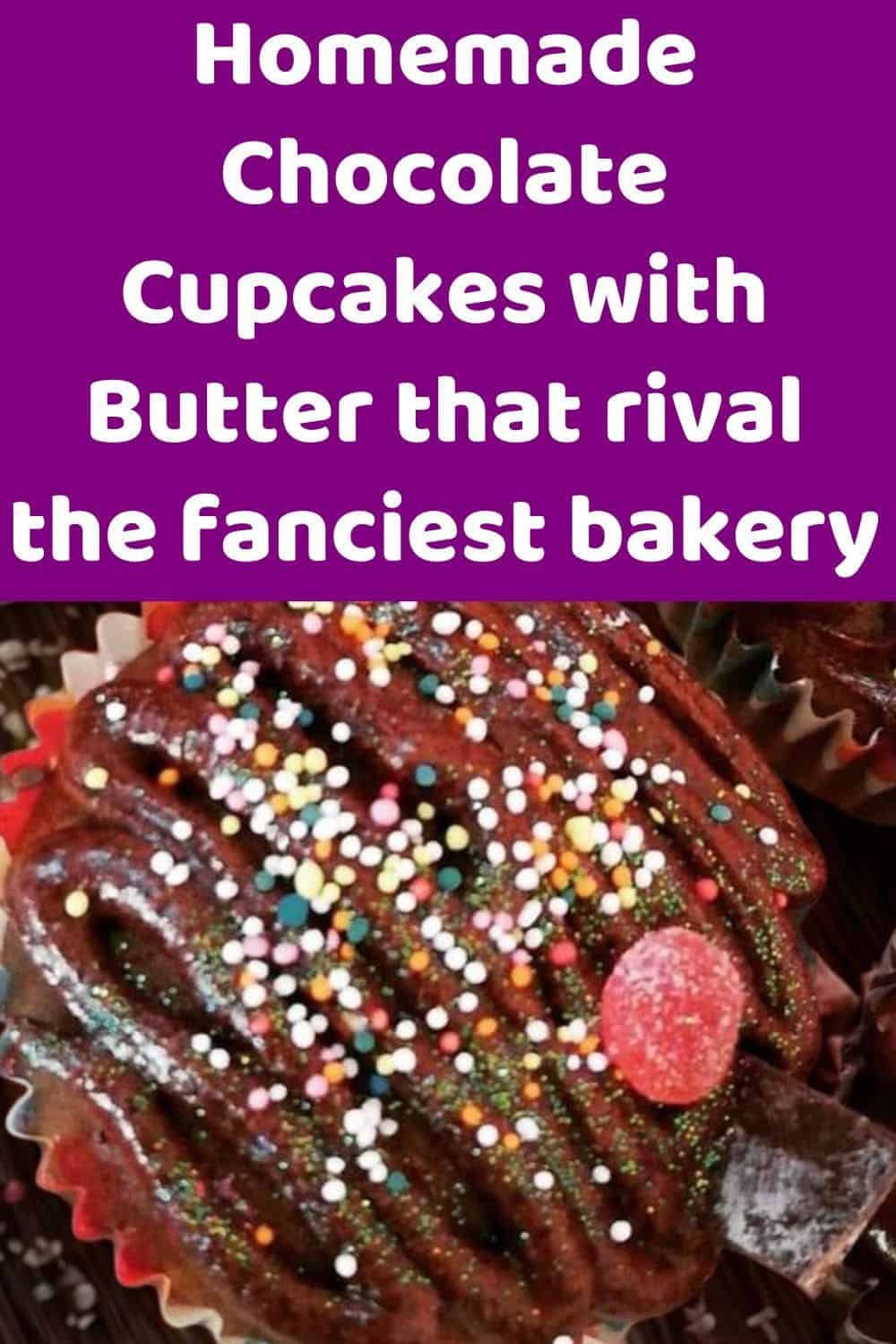 an image of Chocolate Cupcakes with Butter Icing