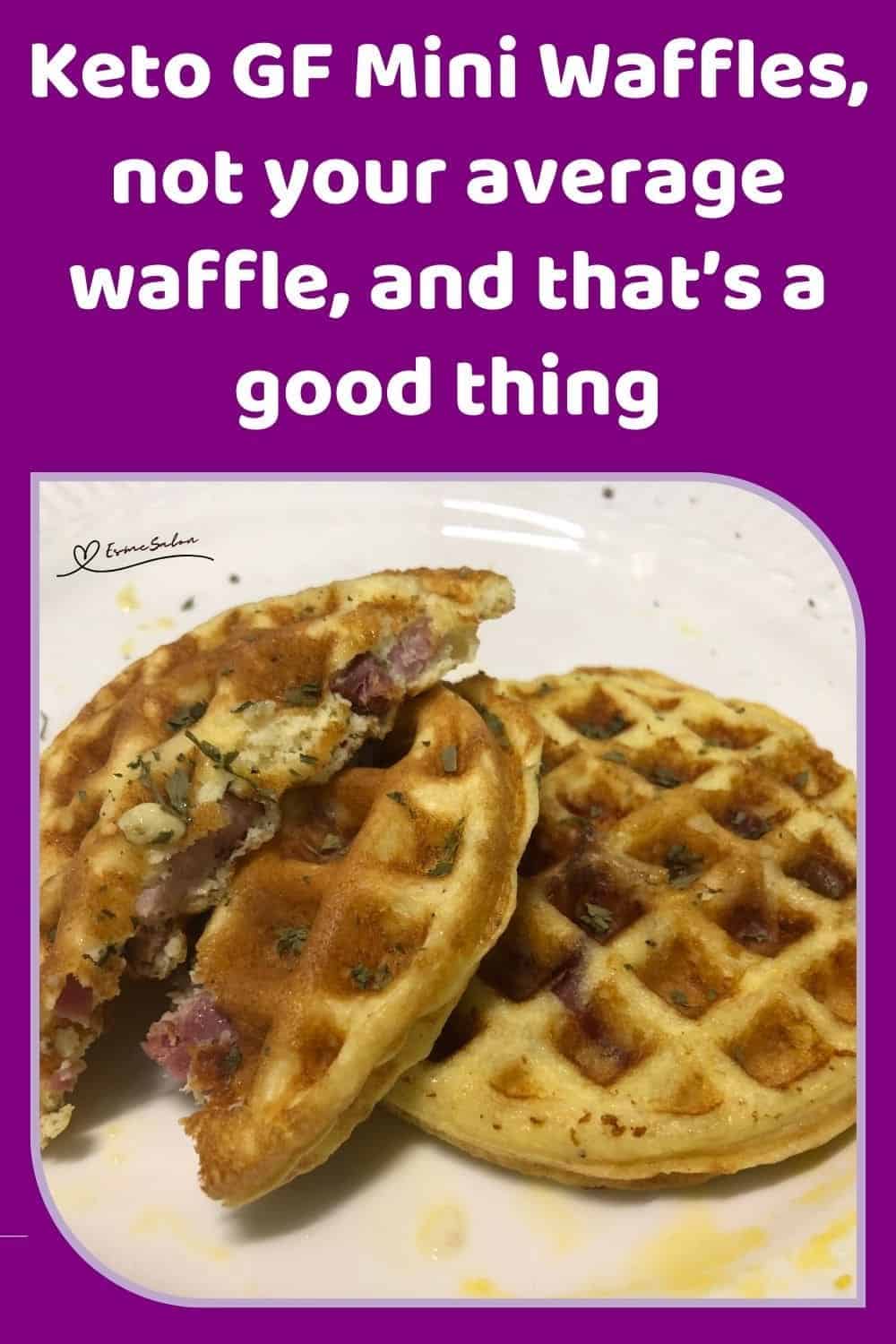 an image of Keto GF Mini Waffles in the making