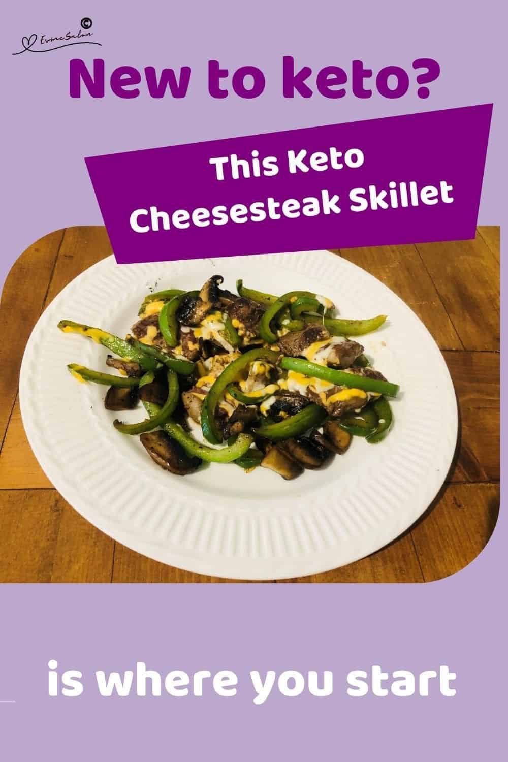 an image of a Keto Cheesesteak Skillet in the making