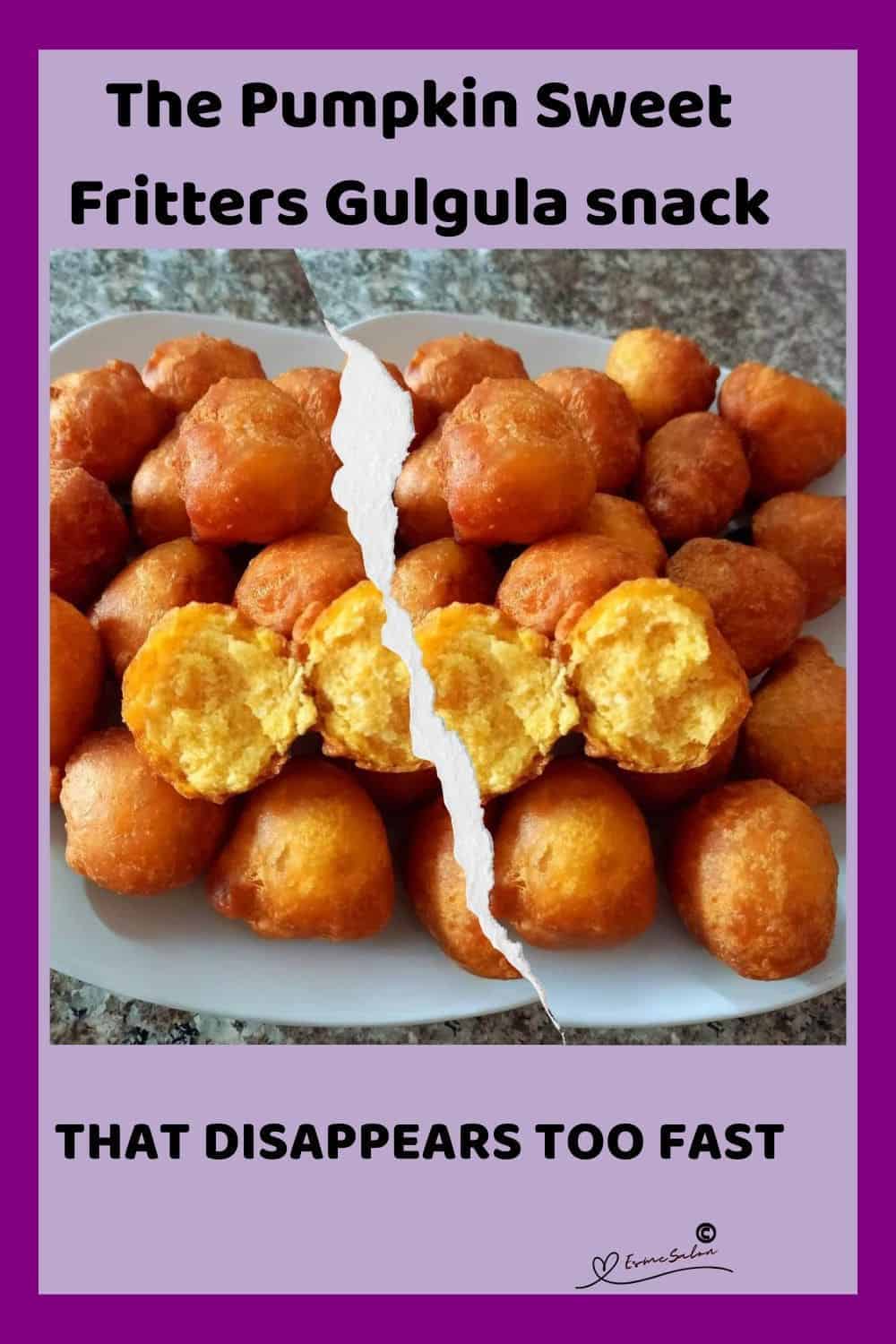 an image of a plate filled with Pumpkin Sweet Fritters Gulgula
