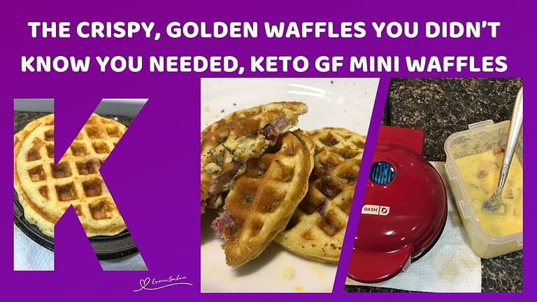 an image of Keto GF Mini Waffles in the making