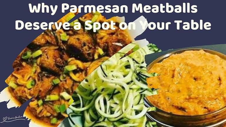 an image of a bowl of Parmesan Meatballs with Sun-dried Tomato Pesto