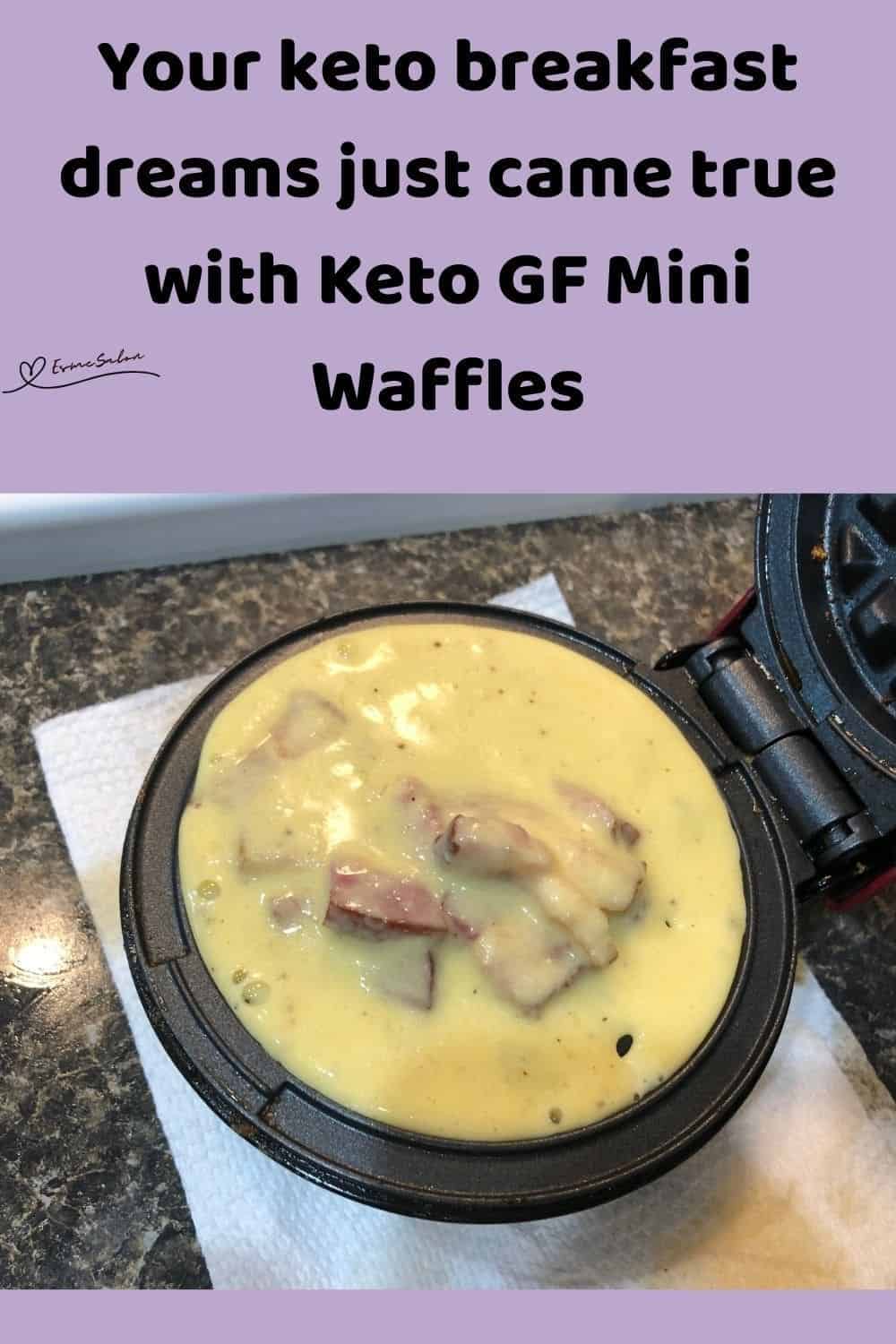 an image of Keto GF Mini Waffles in the making