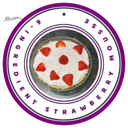 an image of a 6-Ingredient Strawberry Mousse with cookie crust