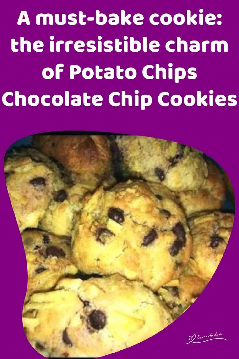 an image of a plate filled with Potato Chips Chocolate Chip Cookies