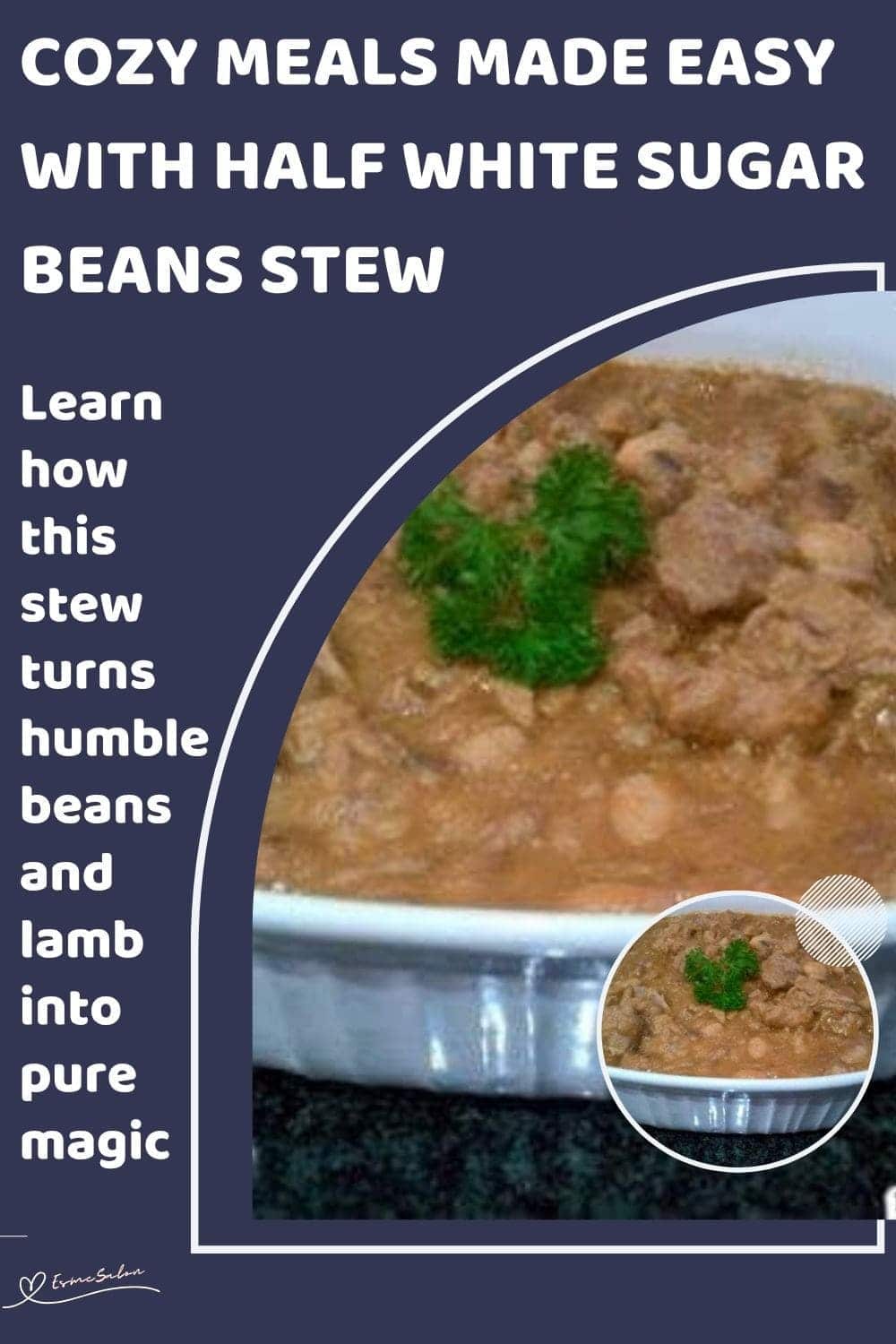 an image of a white dish with Half White Sugar Bean Stew
