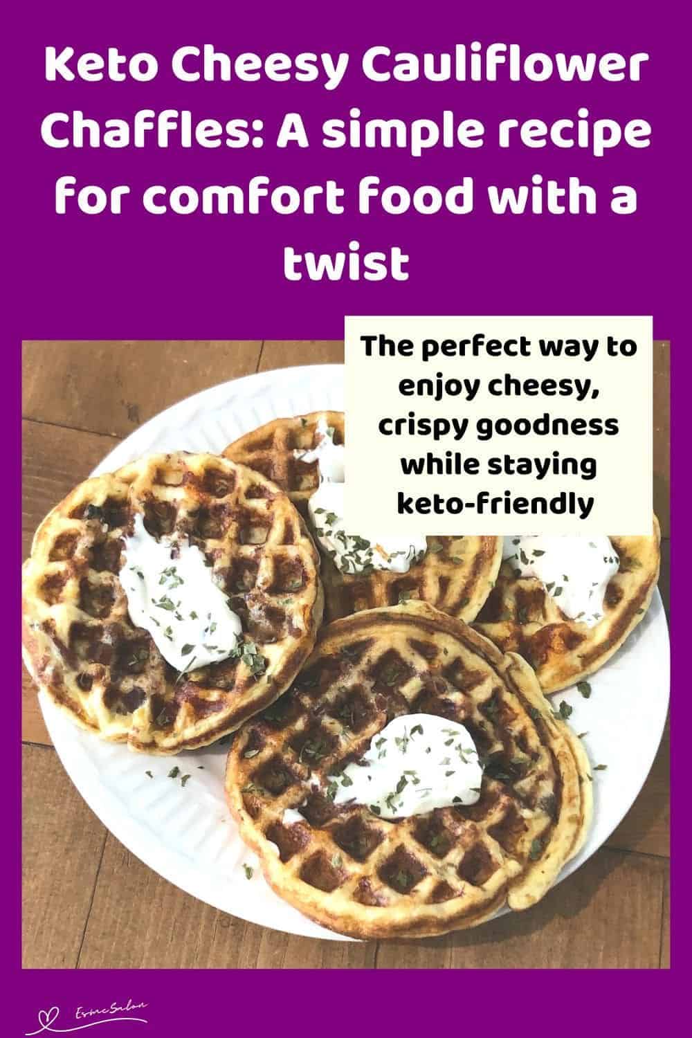 an image of Keto Cheesy Cauliflower Chaffles
