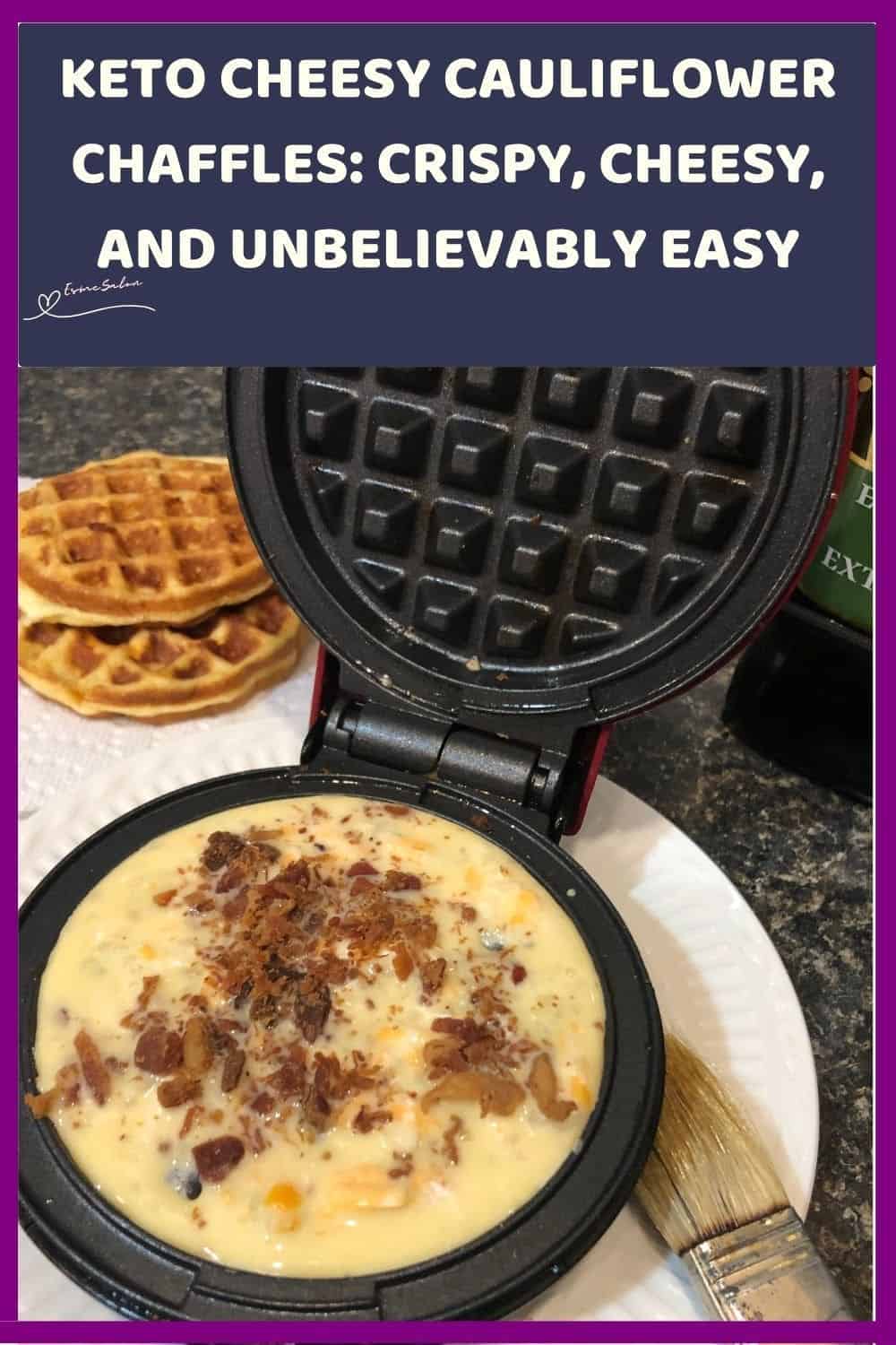 an image of Keto Cheesy Cauliflower Chaffles