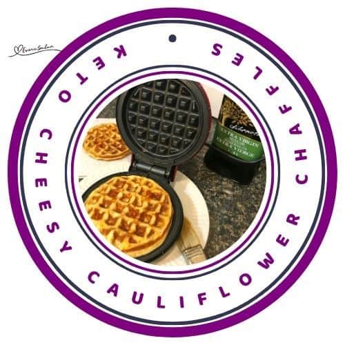 an image of Keto Cheesy Cauliflower Chaffles