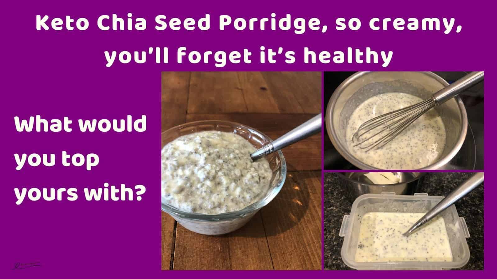 an image of Keto Chia Seed Porridge in a glass bowl