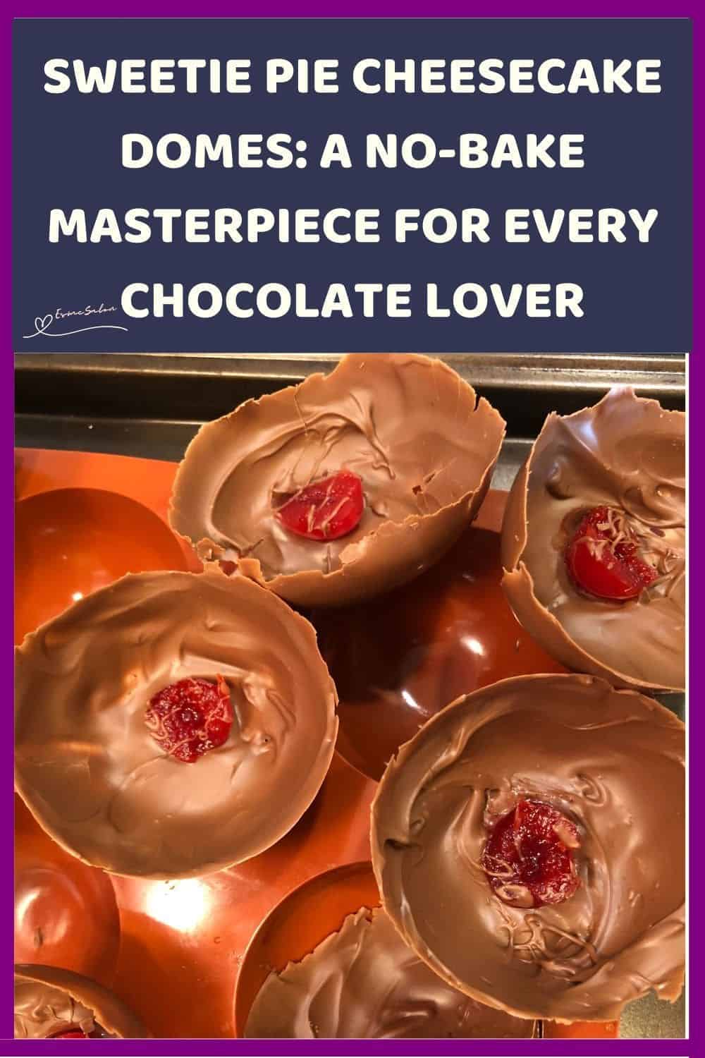 An image of Sweetie Pie Cheesecake Domes with sprinkles