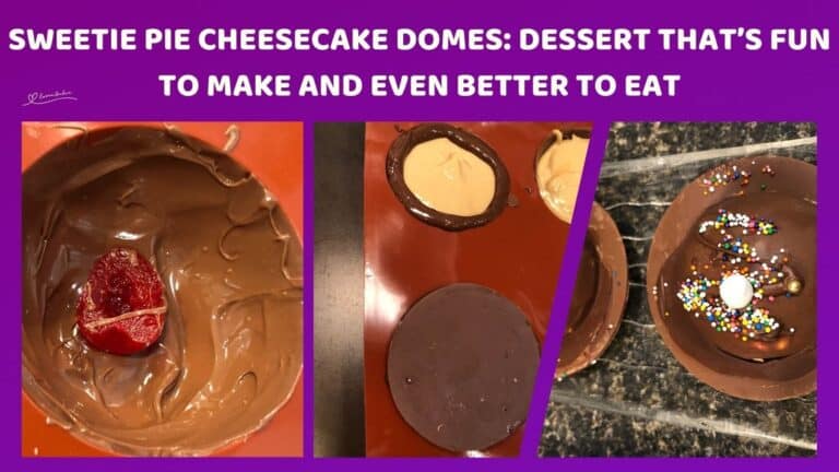 An image of Sweetie Pie Cheesecake Domes with sprinkles