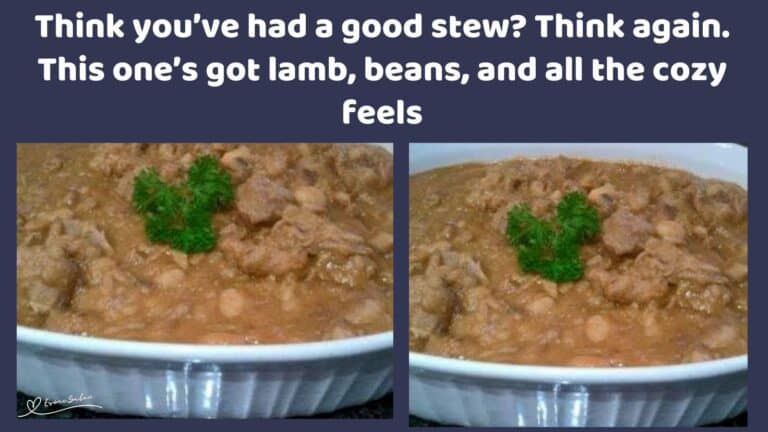 an image of a white dish with Half White Sugar Bean Stew