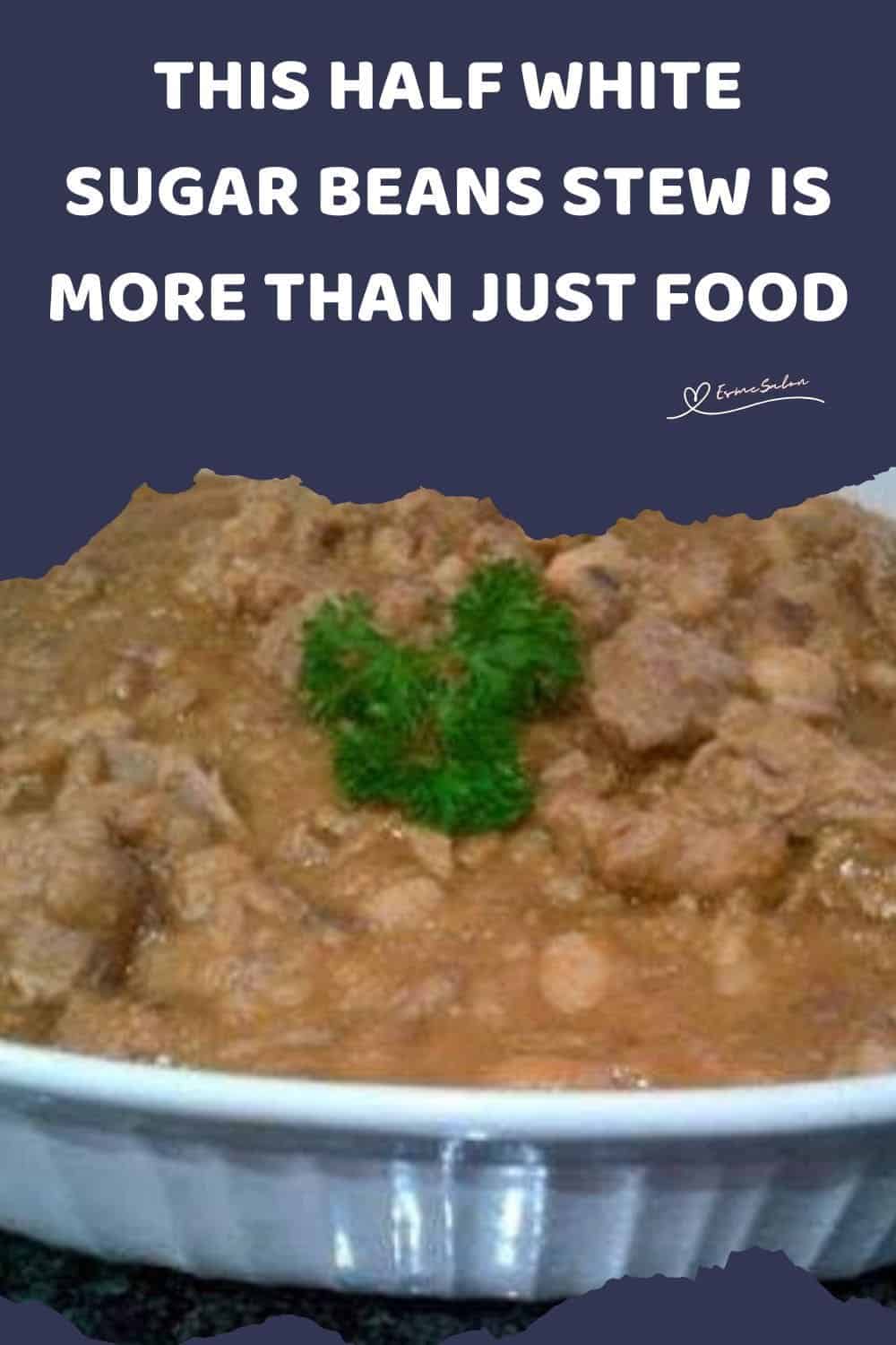an image of a white dish with Half White Sugar Bean Stew