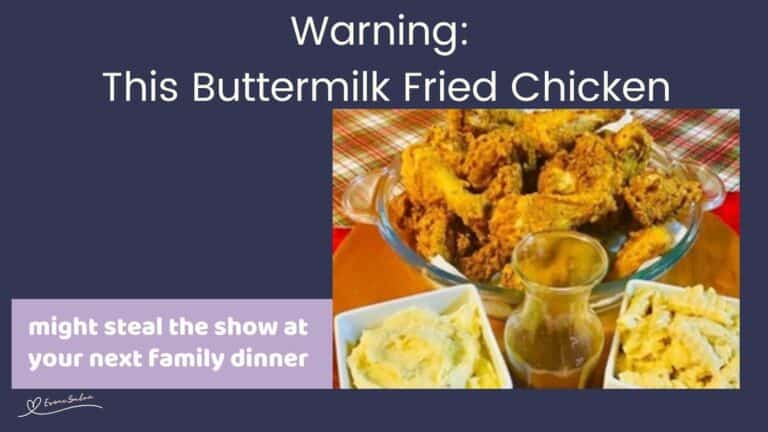 an image of Buttermilk Fried Chicken pieces and mashed potato