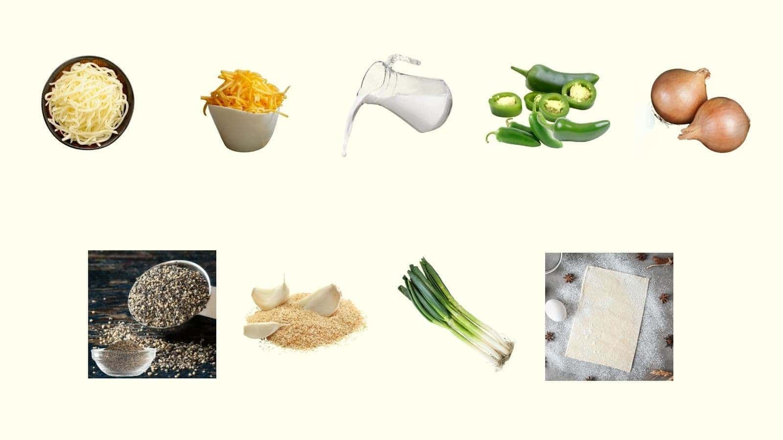 Cheese Onion and Jalapeño Puffs