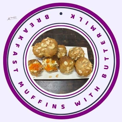 an image of Breakfast Muffins with Buttermilk with slivered almonds