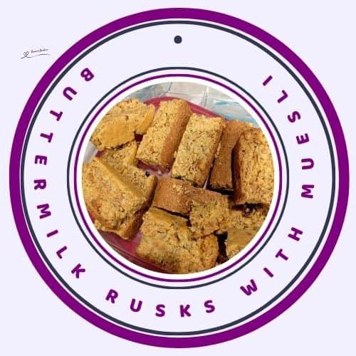 an image of Buttermilk Rusks with Muesli and Coconut baked and dried out