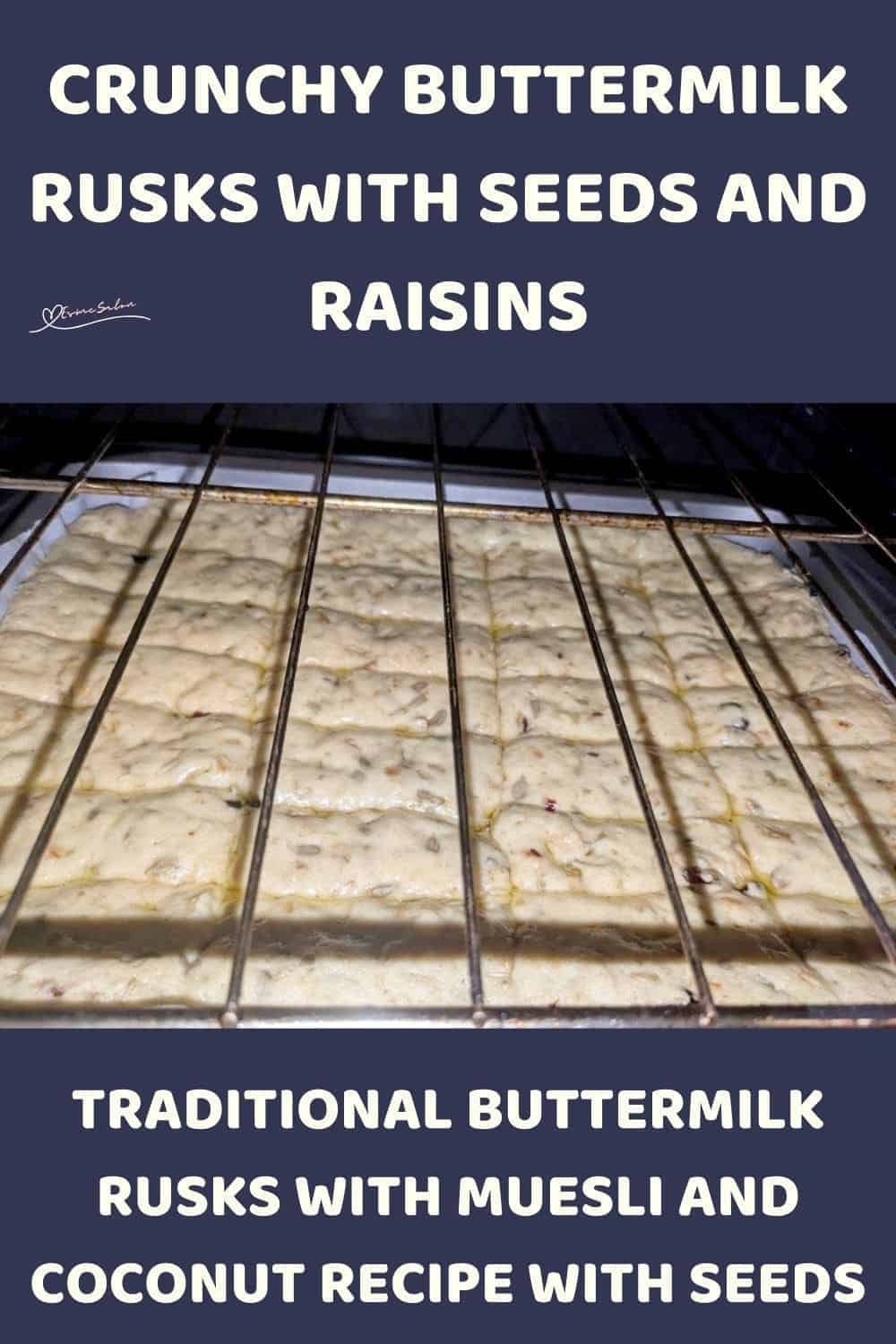 an image of Buttermilk Rusks with Muesli and Coconut still raw and ready to be baked