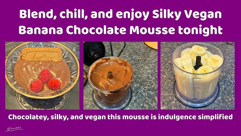 an image of a single serving Vegan Banana Chocolate Mousse