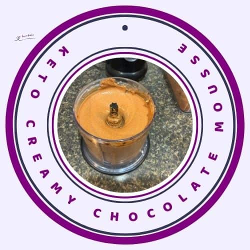 an image of a Keto Creamy Chocolate Mousse made with cottage cheese