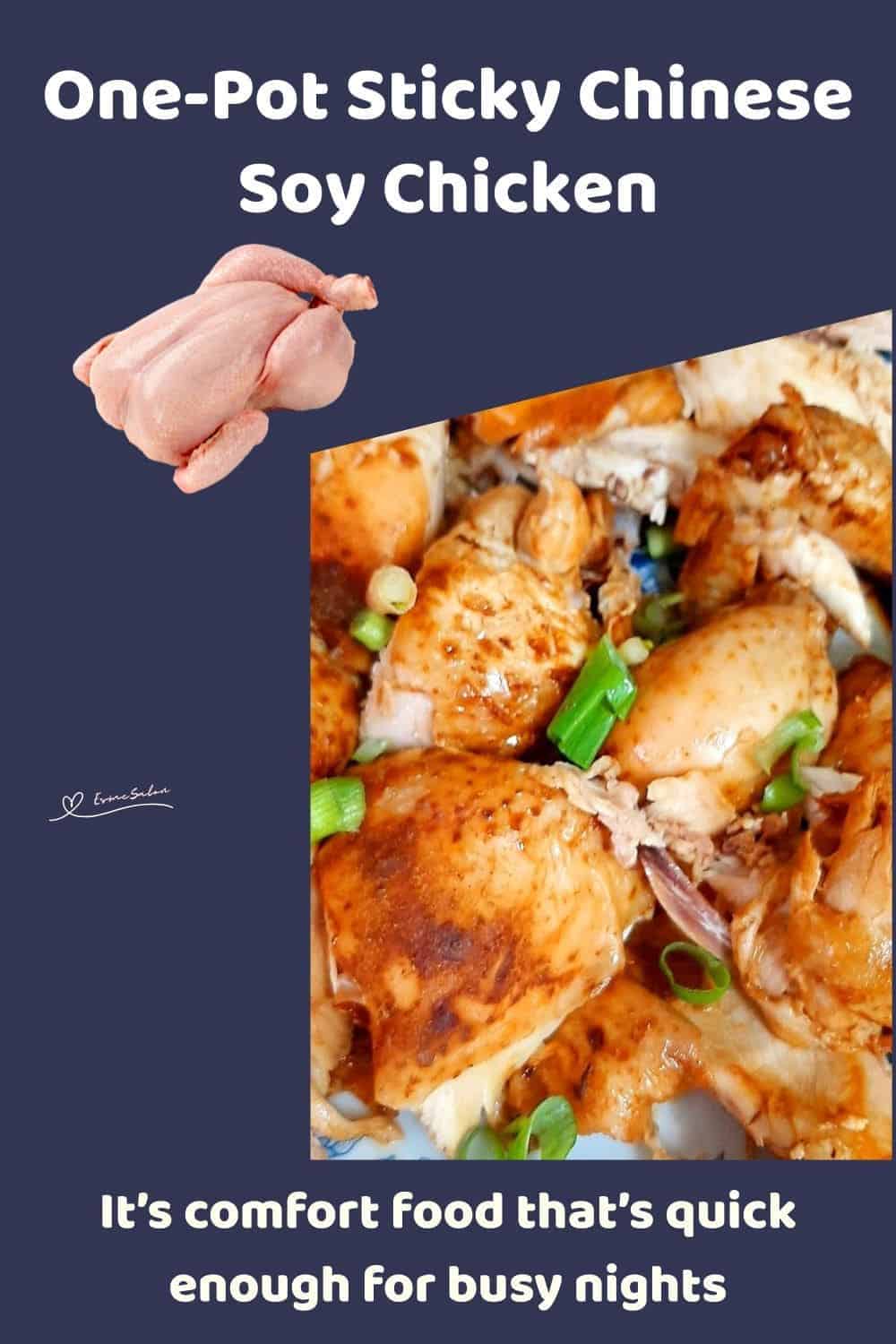 an image of Sticky Chinese Soy Chicken pieces with chopped green onion