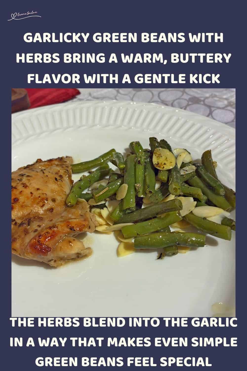 an image of Garlicky Green Beans with Herbs plated or in the making