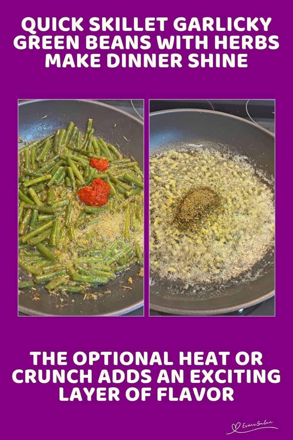 an image of Garlicky Green Beans with Herbs plated or in the making