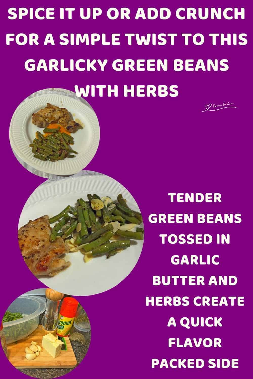 an image of Garlicky Green Beans with Herbs plated or in the making