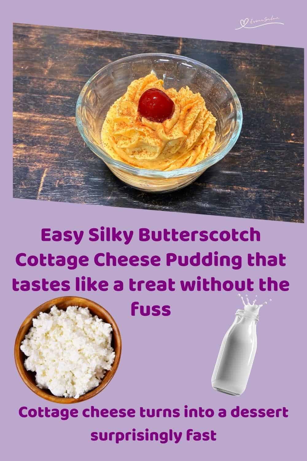 An image of a y Silky Butterscotch Cottage Cheese Pudding
