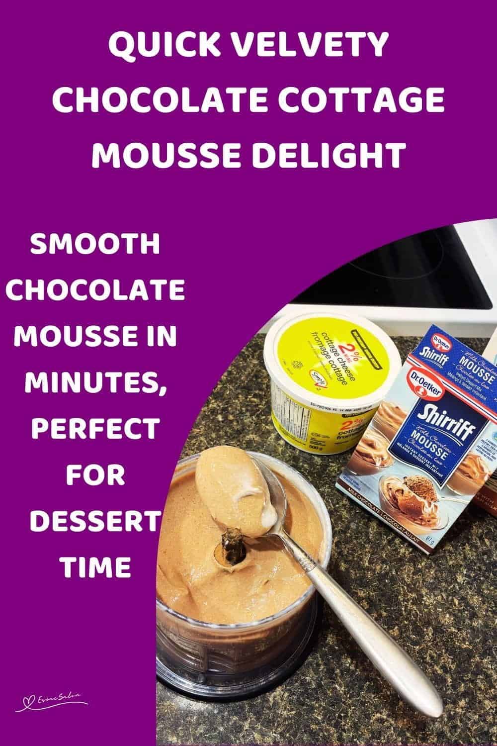 An image of two containers filled with Velvety Chocolate Cottage Mousse