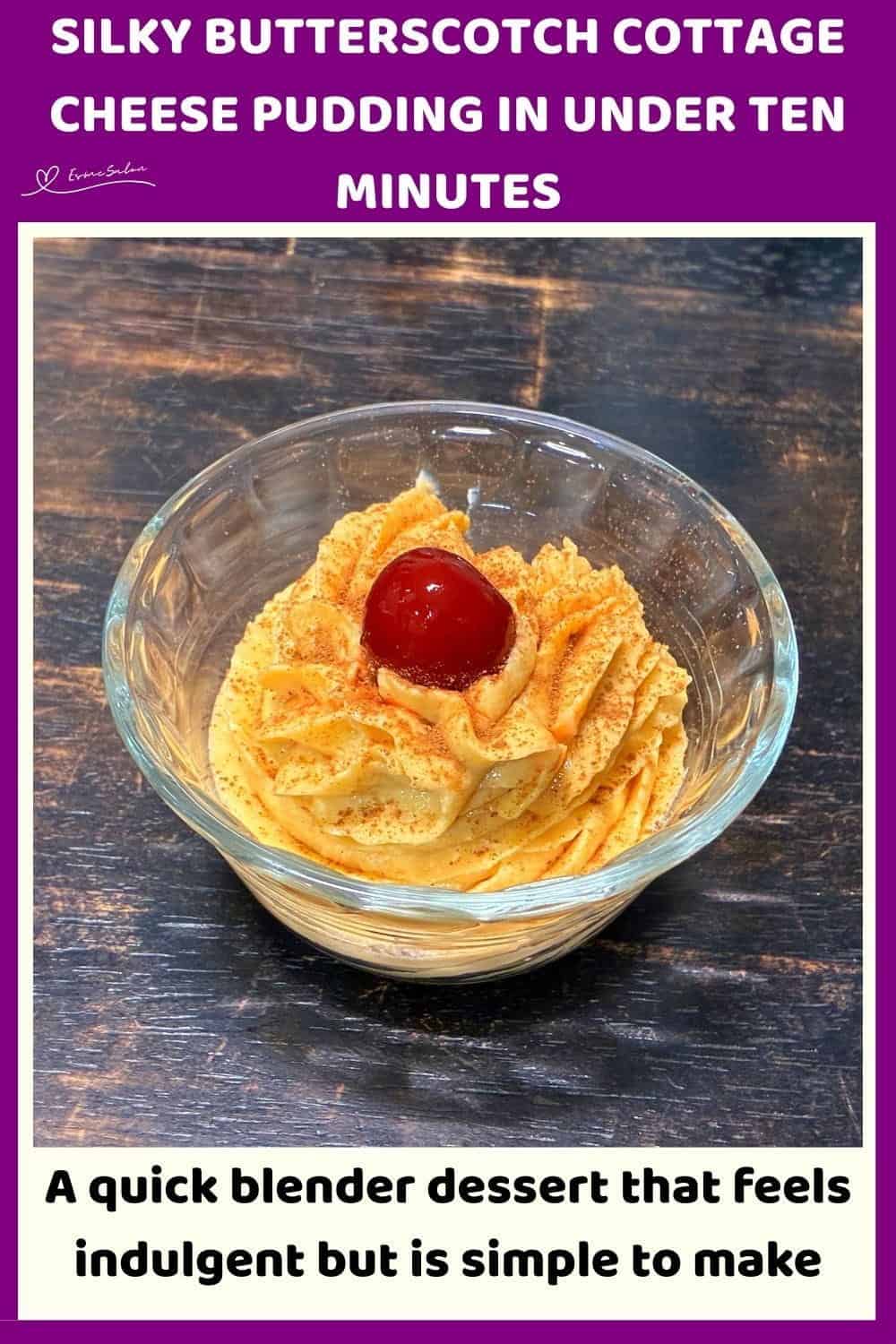 An image of a y Silky Butterscotch Cottage Cheese Pudding
