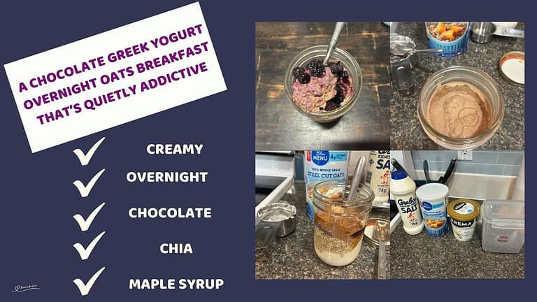 An image of a Console Jar with Chocolate Greek Yogurt Overnight Oats