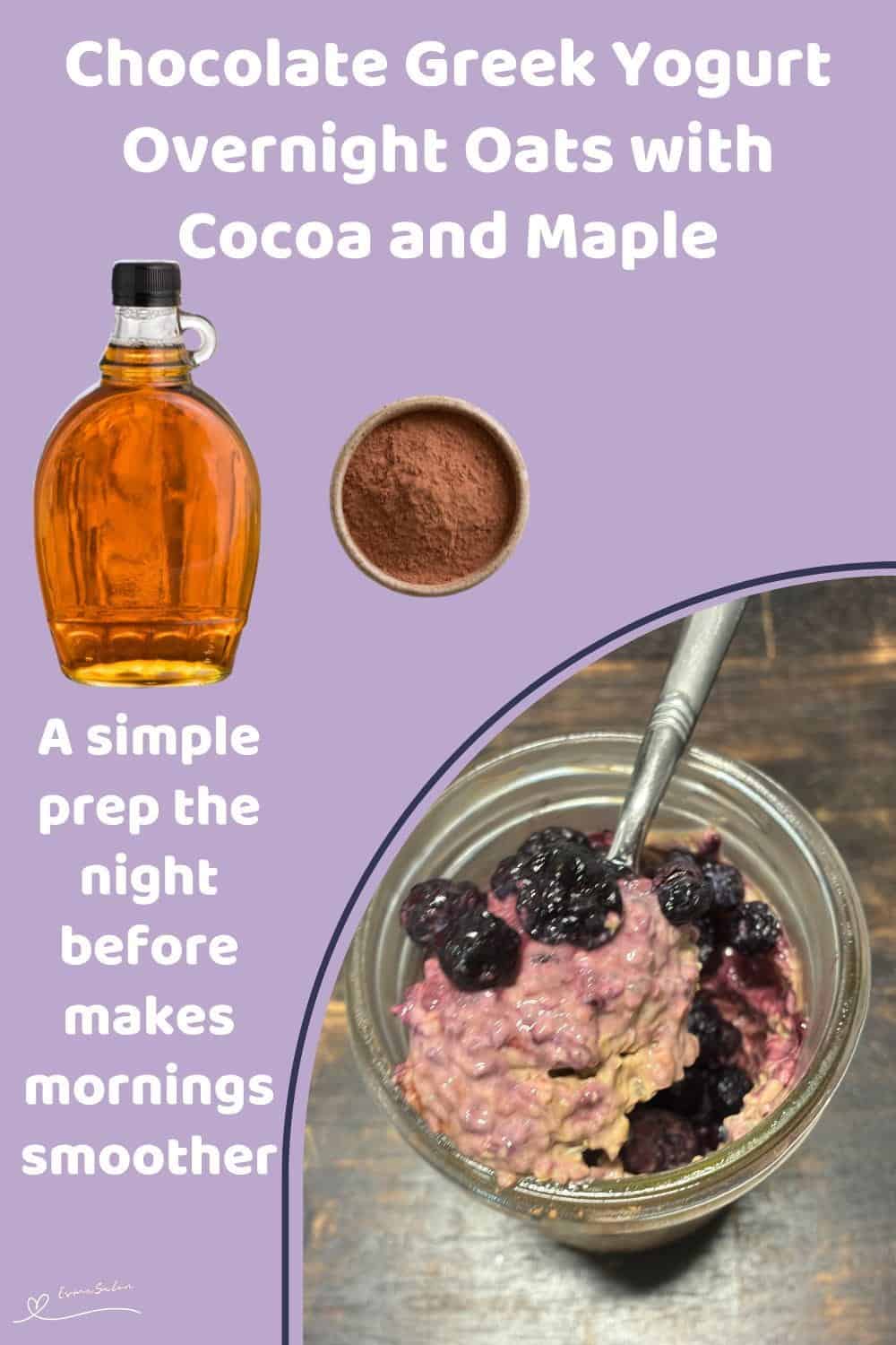 An image of a Console Jar with Chocolate Greek Yogurt Overnight Oats