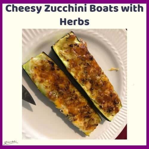An image of Cheesy Zucchini Boats with Herbs in the making in the AF