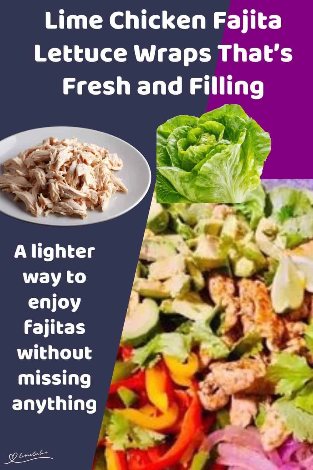 An image of Lime Chicken Fajita Lettuce Wraps