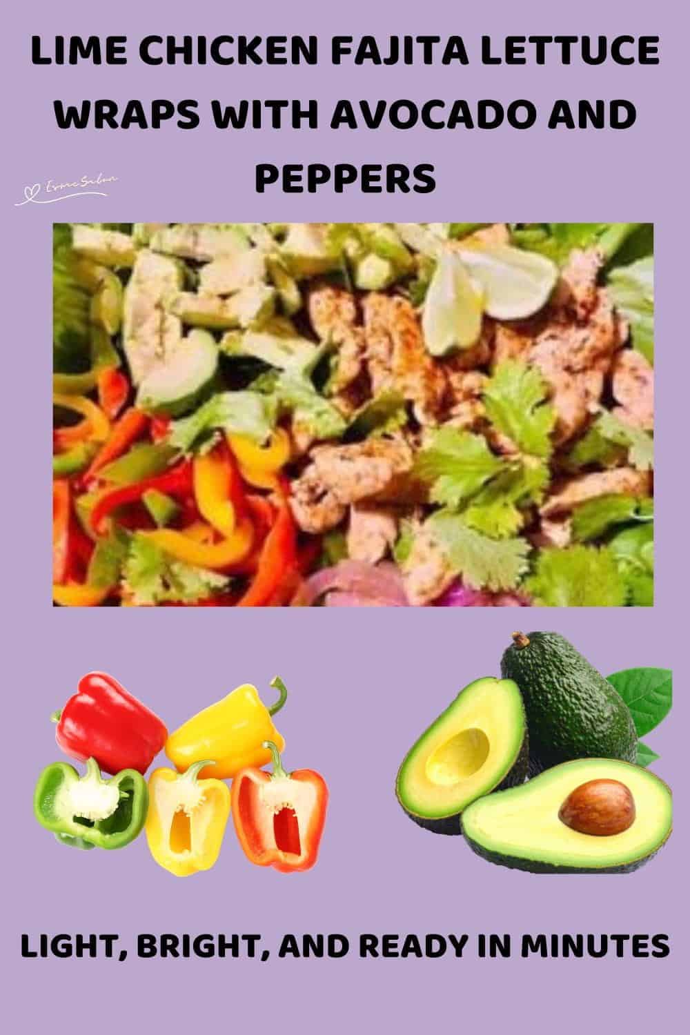 An image of Lime Chicken Fajita Lettuce Wraps