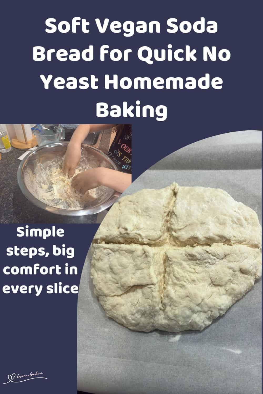 An image of a Vegan Soda Bread in the making