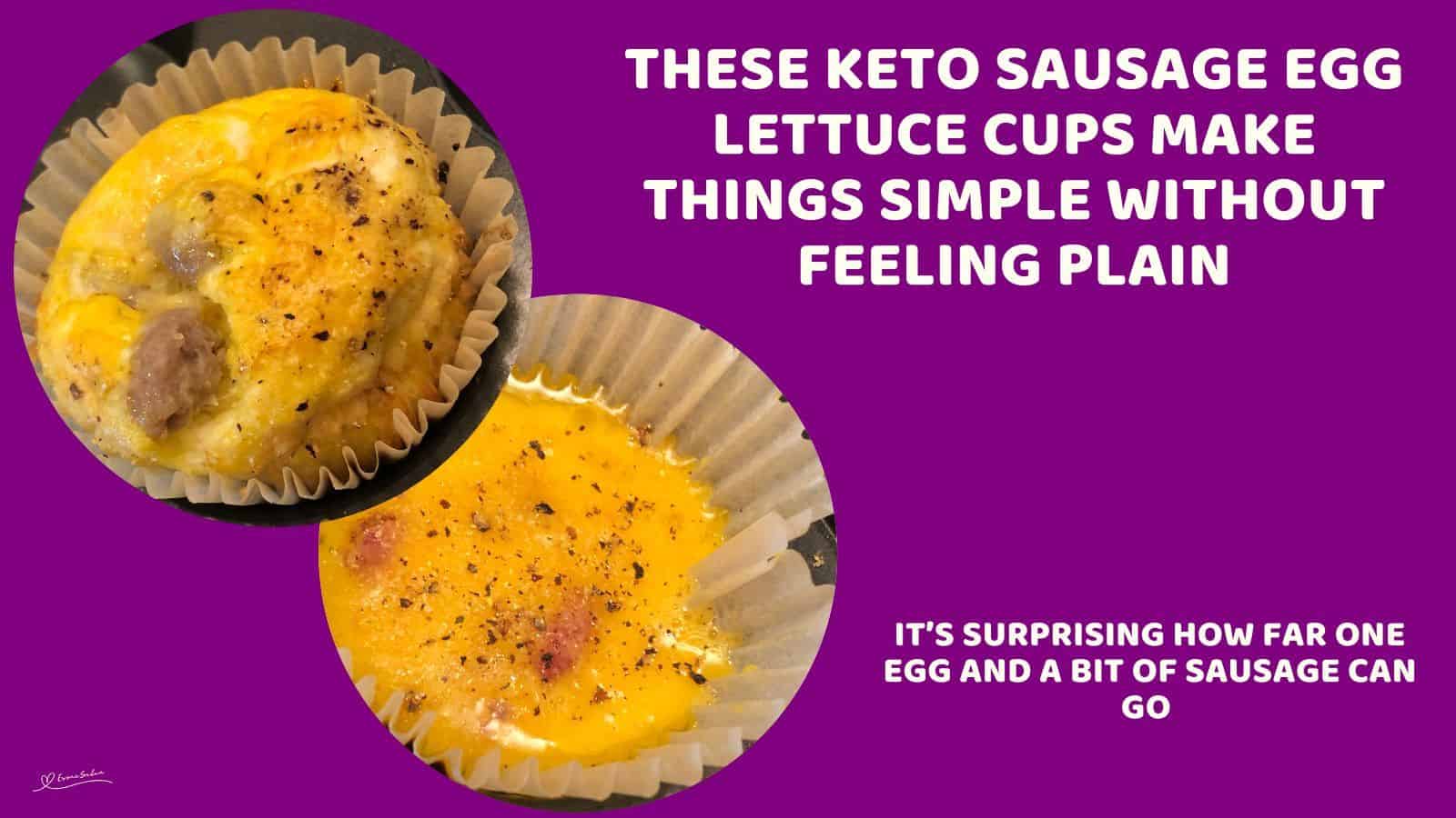 An image of a Keto Sausage Egg Lettuce Cups