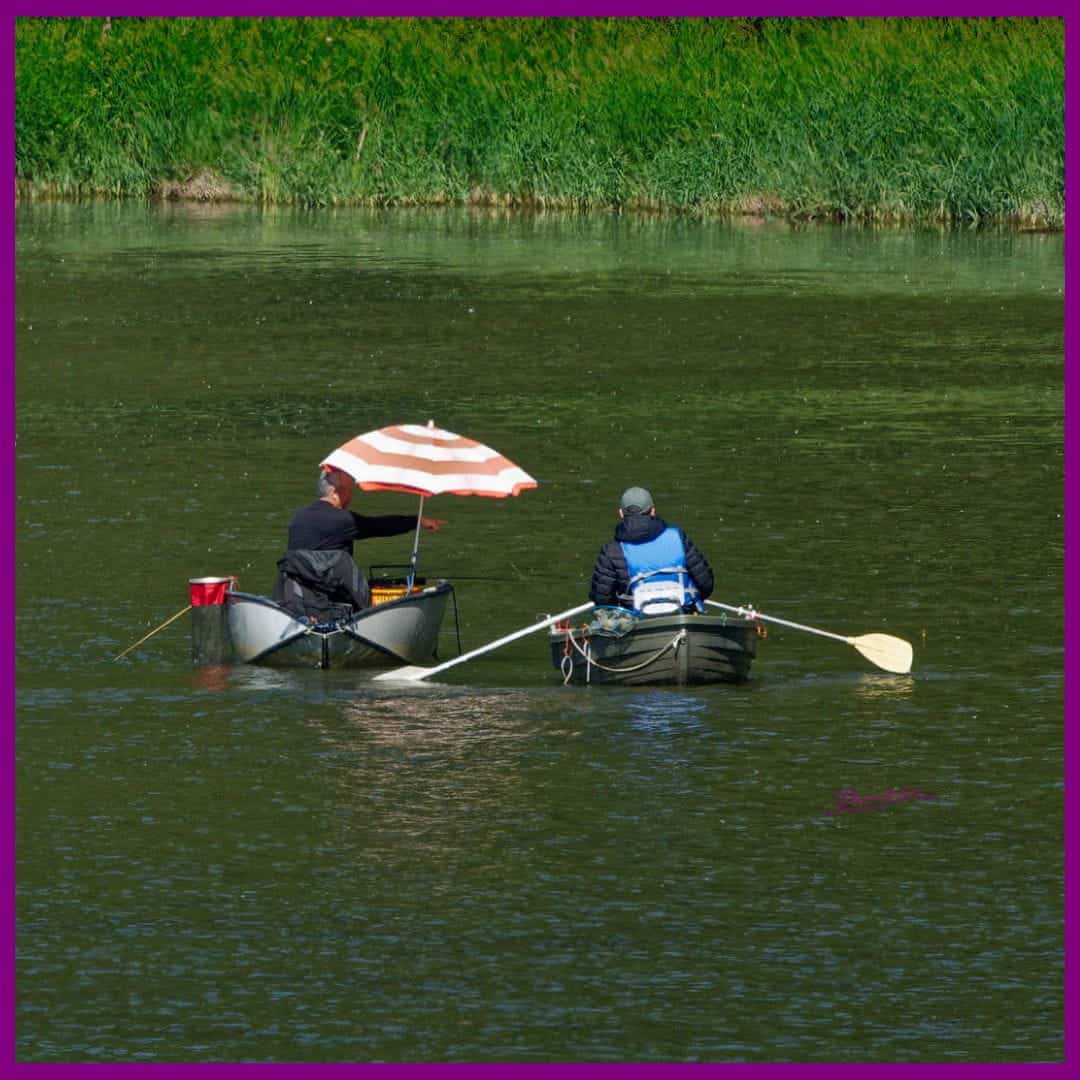 Boat Fishing on the River