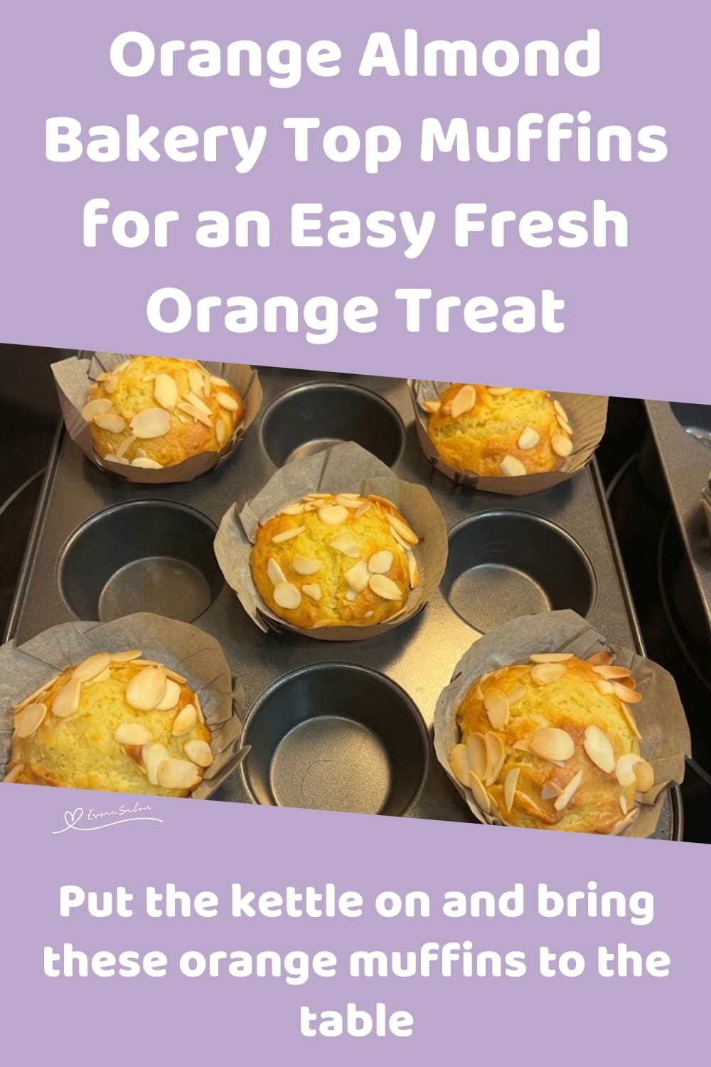 An image of Orange Muffins with Fresh Orange and slivered Almonds